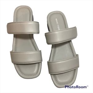 Marc Fisher Kina Slide Sandal Size 8 1/2 M Grey